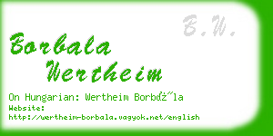 borbala wertheim business card
